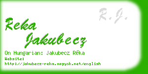 reka jakubecz business card